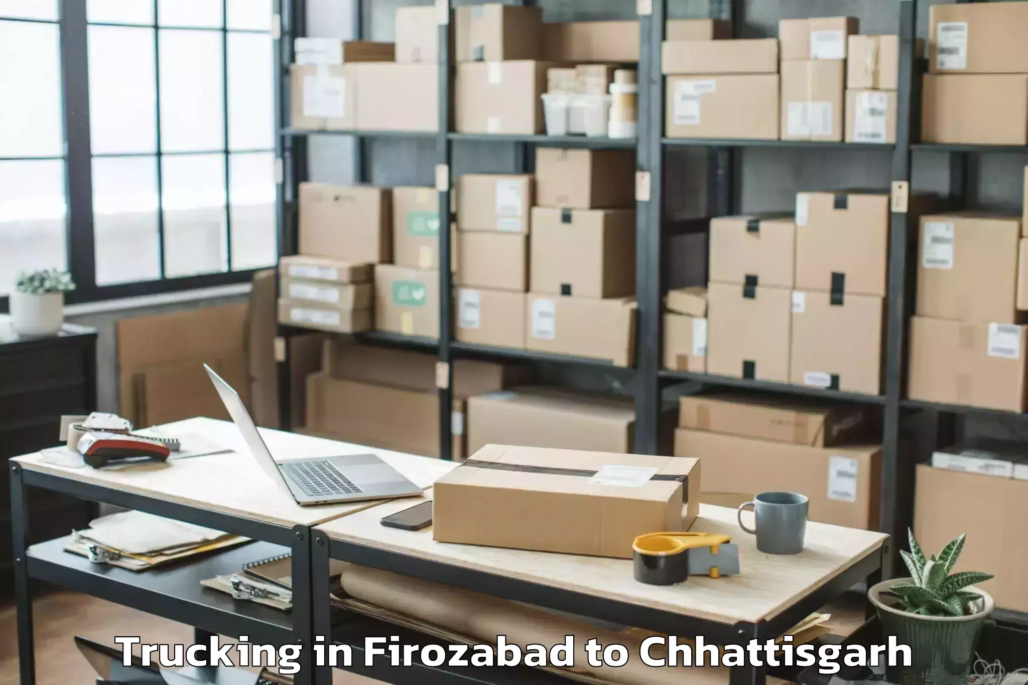 Reliable Firozabad to Dabhara Trucking